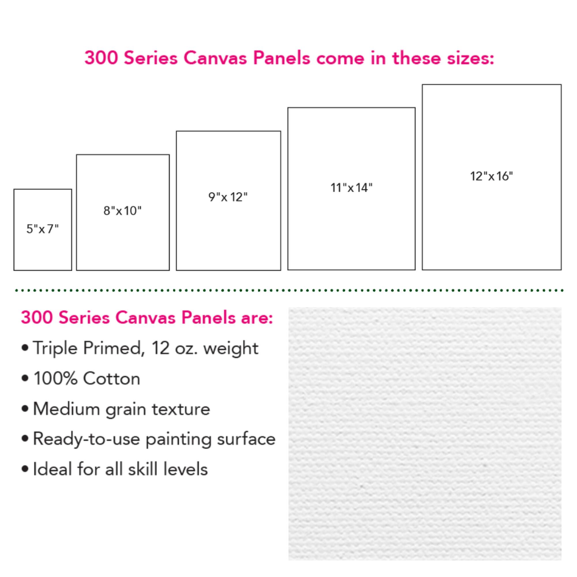 Strathmore® 300 Series White Canvas Panels, 12" x 16"